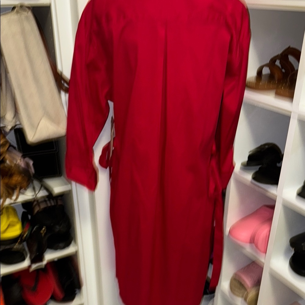 Red Button-Up Dress - Picture 8 of 10